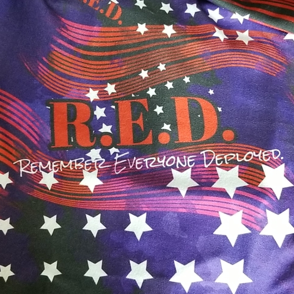 The Legging Slinger Large "R.E.D. Remember Everyone Deployed" Patriotic Leggings - Picture 2 of 4
